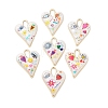 Rack Plating Alloy Enamel Pendants X-FIND-C050-09G-1