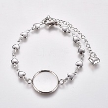 304 Stainless Steel Bracelet Making STAS-WH0014-26P