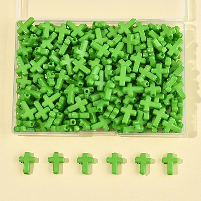 200Pcs Opaque Acrylic Beads SACR-FS0001-39C-1