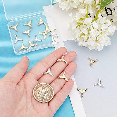18Pcs 3 Colors Brass Charms KK-FH0002-40-1