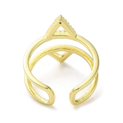 Brass Triangle Open Cuff Ring LS-RJEW-A042-02-1