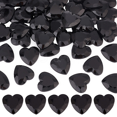50Pcs Flat Back Acrylic Rhinestone Cabochons OACR-OC0001-18B-1