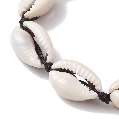 3Pcs 3 Colors Natural Shell Braided Bead Bracelets Set BJEW-JB10111-1