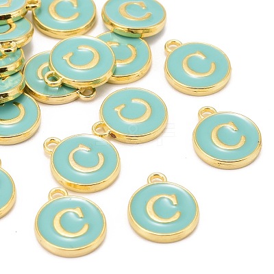 Golden Plated Alloy Enamel Charms ENAM-S118-05C-1
