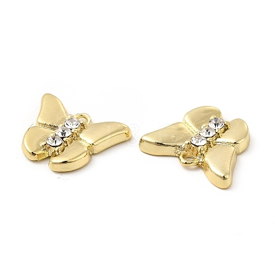 Rack Plating Alloy Rhinestone Charms FIND-G044-22LG-1