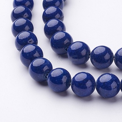 Natural Mashan Jade Round Beads Strands X-G-D263-10mm-XS09-1