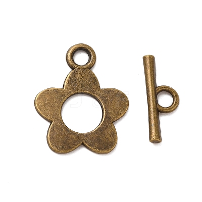 Tibetan Style Alloy Toggle Clasps FIND-Z063-46AB-1