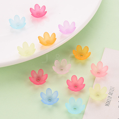 Frosted Acrylic Bead Caps X-MACR-S371-07A-1