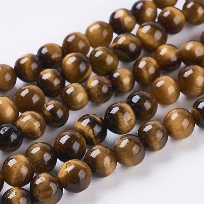 Natural Tiger Eye Beads Strands G-G099-4mm-5-1