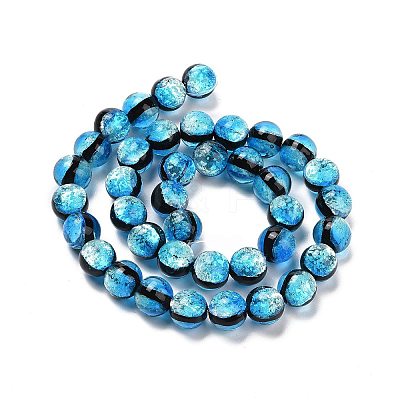 Handmade Silver Foil Glass Beads LAMP-A001-G03-10mm-1