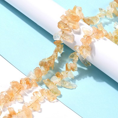 Rough Raw Heated Natural Citrine Beads Strands G-C069-02-1