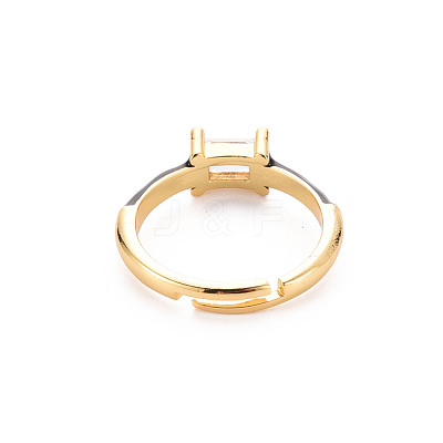 Brass Enamel Cuff Rings RJEW-T016-23B-NF-1