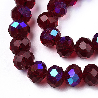 Electroplate Glass Beads Strands X1-EGLA-A034-T6mm-L21-1