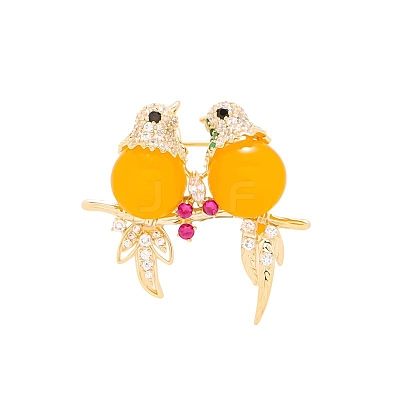Magpie Alloy Rhinestone Brooches for Backpack Clothes PW-WG4E8D5-01-1