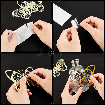 5 Bags 5 Style Waterproof Hot Stamping PET Mixed Pattern Stickers DIY-GL0006-01-1