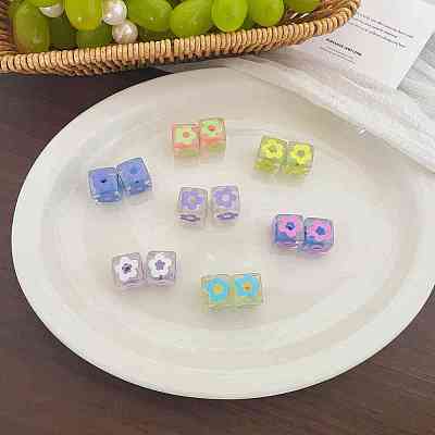 Printed Transparent Acrylic Beads OACR-N163-38-1