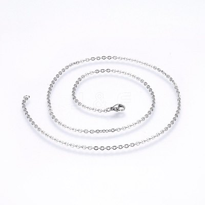 Non-Tarnish 304 Stainless Steel Cable Chains Necklaces NJEW-F226-04P-04-1