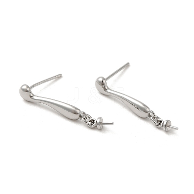 Brass Stud Earring Findings KK-M270-33P-1