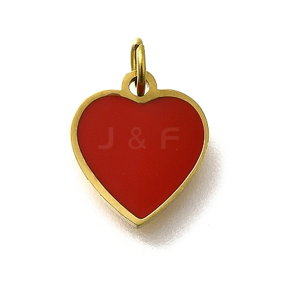 304 Stainless Steel Enamel Charms STAS-R153-05G-02-1