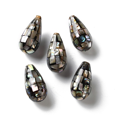 Natural Paua Shell Beads SSHEL-B002-10A-02-1