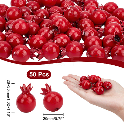 Mini Foam Imitation Pomegranate DJEW-WH0038-31-1
