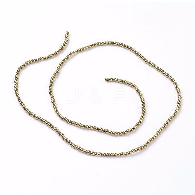 Non-Magnetic Synthetic Hematite Beads Strands G-G091-2mm-1-1