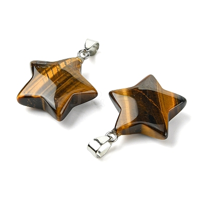 Natural Tiger Eye Pendants GG-K002-10S-1