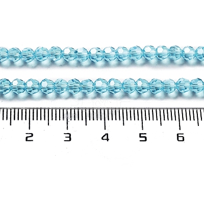 Electroplate Transparent Glass Beads Strands EGLA-A035-T4mm-A08-1
