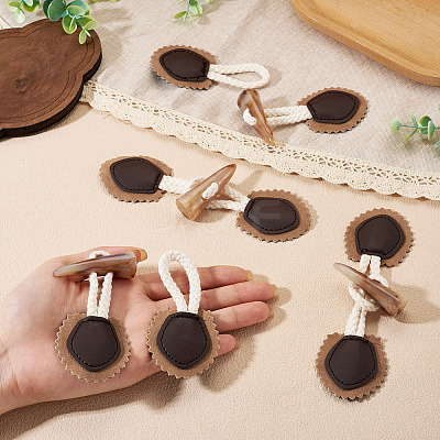 5 Pairs Resin Buttons BUTT-TA0001-48D-1
