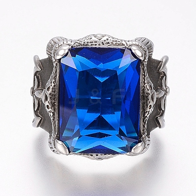 304 Stainless Steel Finger Rings RJEW-G091-26-C-1