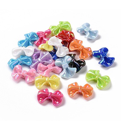 Opaque Acrylic Imitation Shell Beads OACR-P011-03G-1