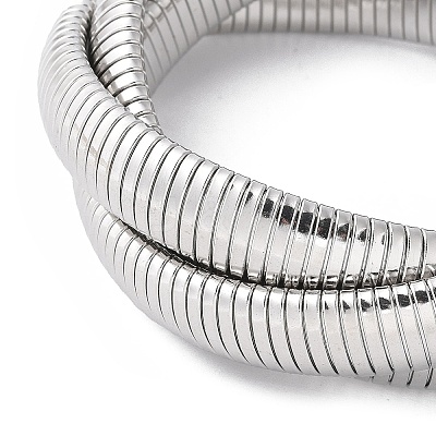 304 Stainless Steel Stretch Bracelets BJEW-A031-01E-P-1