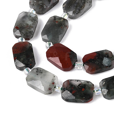 Natural Africa Bloodstone Beads Strands G-T139-87-1