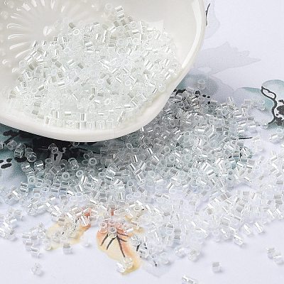 Transparent Colours Luster Glass Seed Beads SEED-S042-02B-02-1