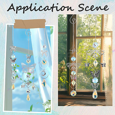 DIY Butterfly Hanging Suncatcher Making Kits DIY-SC0030-69-1