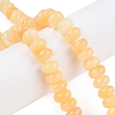 Natural Yellow Jade Beads Strands G-T138-74A-1