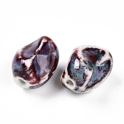 Handmade Porcelain Beads PORC-N008-06I-1
