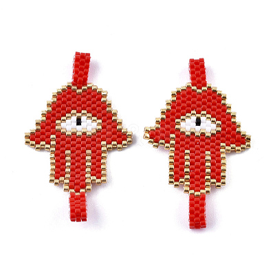 Handmade Seed Beads Links Connectors SEED-I012-07A-1