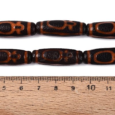 Tibetan Style Natural Agate dZi Beads Strands G-Q606-42G-01-1