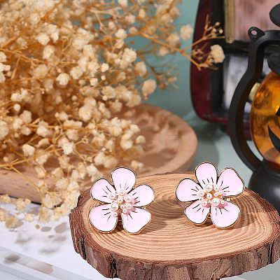 6Pcs Alloy Enamel Cufflinks DIY-FH0009-79C-1