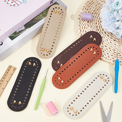 5Pcs 5 Colors PU Imitation Leather Bag Bottoms FIND-CL0001-87A-1