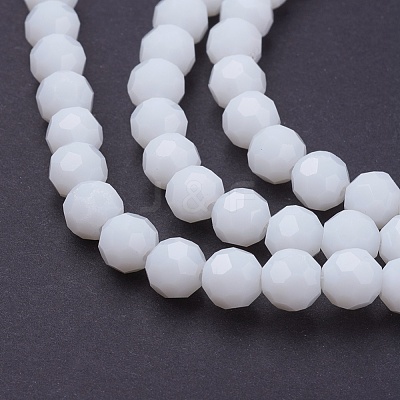 Faceted(32 Facets) Glass Round Beads Strands X-EGLA-J042-6mm-26-1