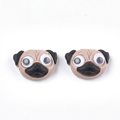 Resin Puppy Cabochons CRES-S363-28A-1
