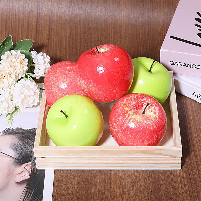 16Pcs 2 Colors Foam Imitation Apple DJEW-CA0001-42-1