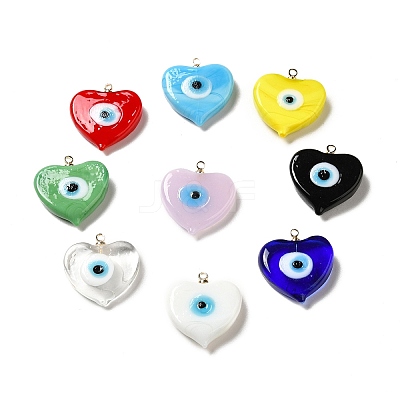Handmade Lampwork Pendants LAMP-E030-01G-M-1