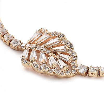 Golden Brass Link Bracelet BJEW-C055-05C-G-1