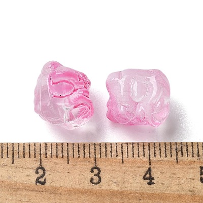 Baking Paint Transparent Glass Beads GLAA-C035-01I-1