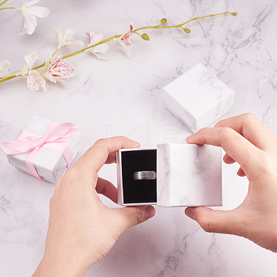 Paper Cardboard Jewelry Ring Boxes CBOX-E012-05A-1