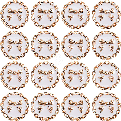 16Pcs Alloy Enamel Shank Buttons BUTT-GF0003-77B-1