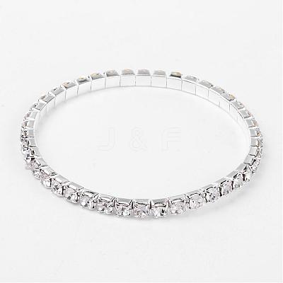 Single Row Stretch Rhinestone Tennis Bracelets B115-1-1